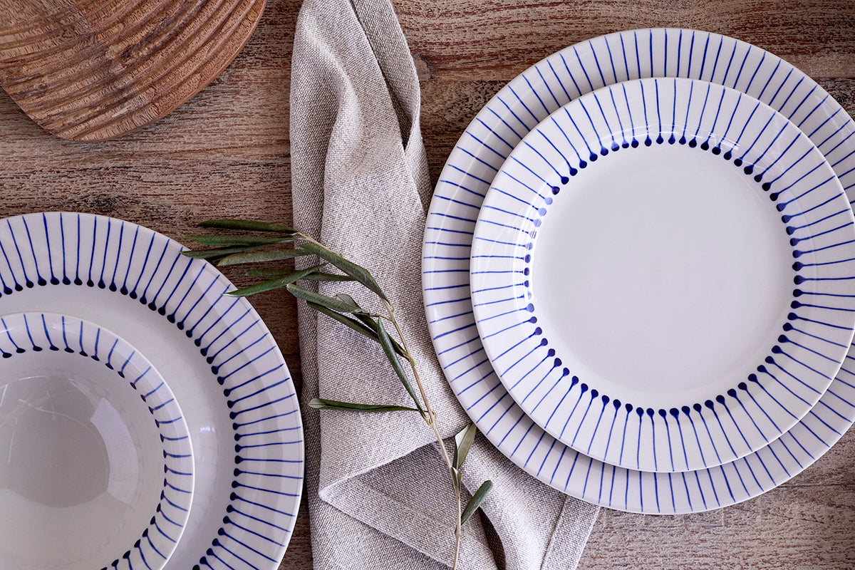 Iba Dinnerware Set - Indigo - (Set of 12)