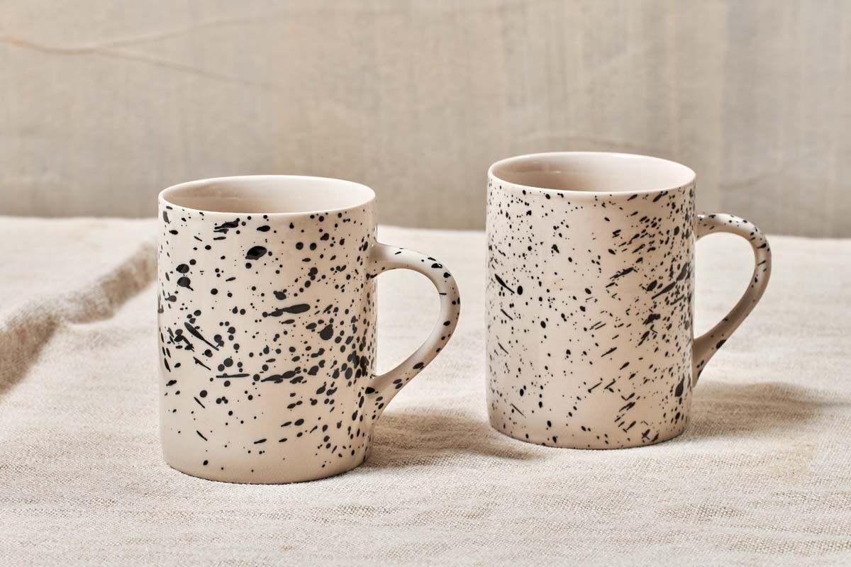 Ama Splatter Mug - Tall (Set of 2)
