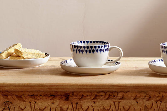Indigo Drop Cup & Saucer
