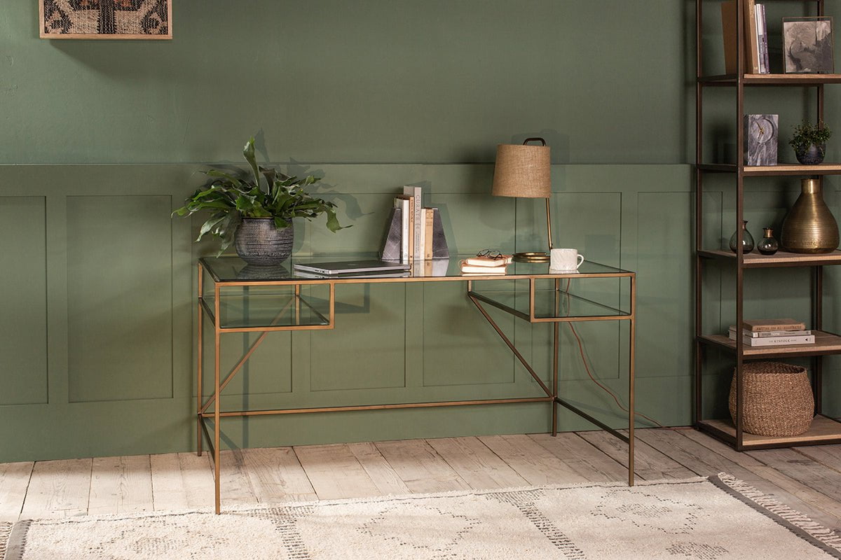 Nakuru Iron & Glass Desk